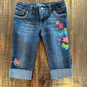 Circo Kids Denim Jeans with Colorful Butterfly Accents